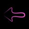 Arrow glowing line of pink soft multicolored background.