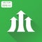 Arrow growing graph icon. Business concept progress arrow grow