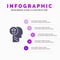 Arrow, Head, Human, Knowledge, Mind, Up Solid Icon Infographics 5 Steps Presentation Background