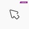 Arrow head , line cursor icon.