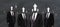 Arrow headed businessmen standing