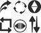 Arrow icon, Instruction Arrow black vector icon set.