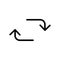 Arrow icon. Repeat arrows. Cyclic rotation sign.