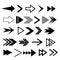 Arrow icons. Icons cursor button label next page web interface. Flat vector navigation symbol