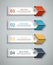 Arrow infographic template. 4-step colorful paper banner for business infographics.