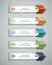 Arrow infographic template. 5-step colorful paper banner for business infographics.