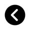Arrow left button black glyph ui icon