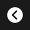 Arrow left button dark mode glyph ui icon