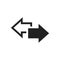 Arrow left and right vector icon. Forward arrow sign illustration. Business concept.