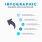 Arrow, Left, Up, Arrows Solid Icon Infographics 5 Steps Presentation Background