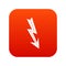 Arrow lightning icon digital red