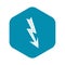 Arrow lightning icon, simple style