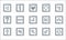 arrow line icons. linear set. quality vector line set such as down, top left, up arrow, bottom left, turn left, help, back, love,