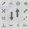 Arrow, opposite icon. Universal set of arrows for website design and development, app development