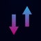 Arrow, opposite nolan icon. Simple glyph, flat vector of arrows icons for ui and ux, website or mobile application