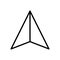 Arrow Point Navigation Line Icon. Vector Sign Cursor Position.