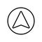 Arrow Point Navigation Line Icon. Vector Sign Cursor Position.