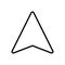 Arrow Point Navigation Line Icon. Vector Sign Cursor Position.