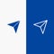 Arrow, Pointer, Up, Next Line and Glyph Solid icon Blue banner Line and Glyph Solid icon Blue banner