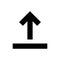 Arrow pointing up, download button isolated on white, simple arrow for icon flat line, black arrow up direction, arrow sign of