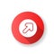 Arrow red flat design long shadow glyph icon