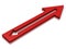 Arrow red with notch of another arrow in opposite direction 3D Illustraton