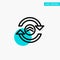 Arrow, Refresh, Reload, Computing turquoise highlight circle point Vector icon