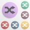 Arrow, remix badge color set icon. Simple glyph, flat vector of arrows icons for ui and ux, website or mobile application