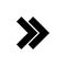 arrow, right, double, rewind icon. Element of direction icon. Signs and symbols collection icon for websites, web design, mobile