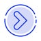 Arrow, Right, Forward, Direction Blue Dotted Line Line Icon