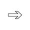 Arrow right line icon