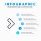 Arrow, Right, Next Line icon with 5 steps presentation infographics Background