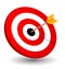 Arrow right on target, symbol of winning