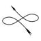 Arrow shape of infinity, direction vector of complex infinite path, sign of complex path in shape of an arrow