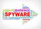 Arrow shape wordcloud tags malware spyware