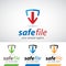 Arrow and Shield Safe Download Logo Icon