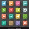 Arrow Sign Flat Icons Set