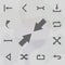 Arrow, size icon. Universal set of arrows for website design and development, app development