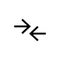 Arrow symbol vector icon left right line for menu web design sign arrow ui