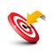 Arrow with Target Icon. Vector Marketing Concept.