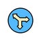 Arrow three direction icon. Simple color with outline vector elements of pointer icons for ui and ux, website or mobile