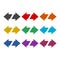 Arrow transfer symbols icon, color set