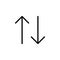 arrow, two ways icon. Simple thin line, outline  of Arrows icons for UI and UX, website or mobile application