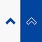 Arrow, Up, Forward Line and Glyph Solid icon Blue banner Line and Glyph Solid icon Blue banner