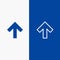 Arrow, Up, Forward Line and Glyph Solid icon Blue banner Line and Glyph Solid icon Blue banner