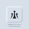 Arrow Up icon. Performance icon, progress. Increase, Arrow logo. Vector. UI icon. Neumorphic UI UX white user interface web button