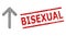 Arrow Up Recursive Composition of Arrow Up Items and Textured Bisexual Seal Stamp