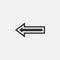 Arrow vector icon, left arrow, arrow, direction