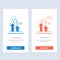 Arrows, Break, Breaking, Forward, Limits  Blue and Red Download and Buy Now web Widget Card Template