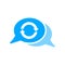 Arrows bubble chat message refresh sync icon